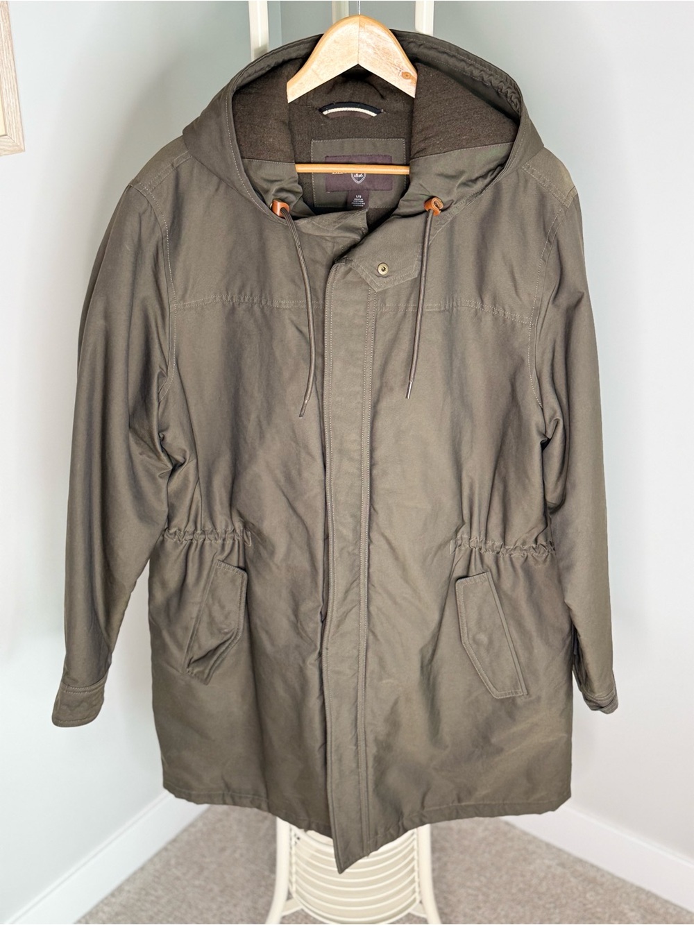 Black Brown 1826 Olive Hooded Military Field Jacket